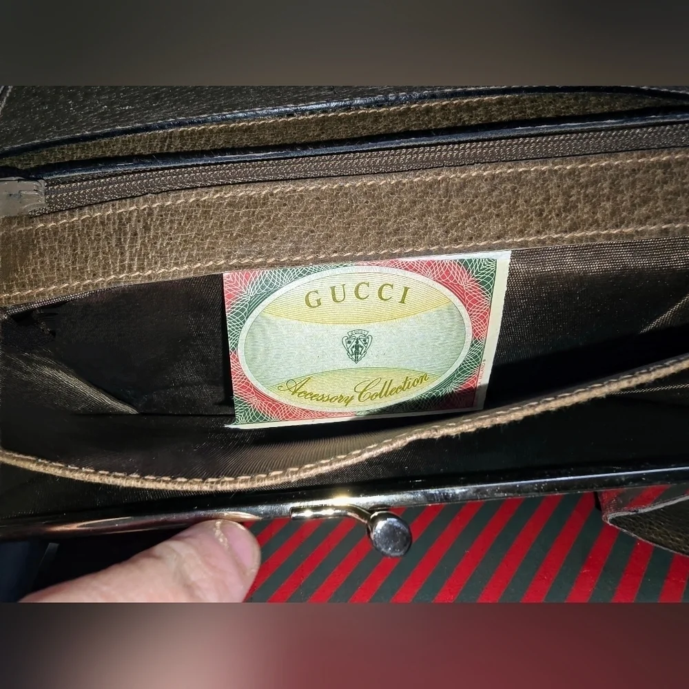 PROJECT - Vintage Gucci Canvas Wallet with Kisslock Coin Pouch